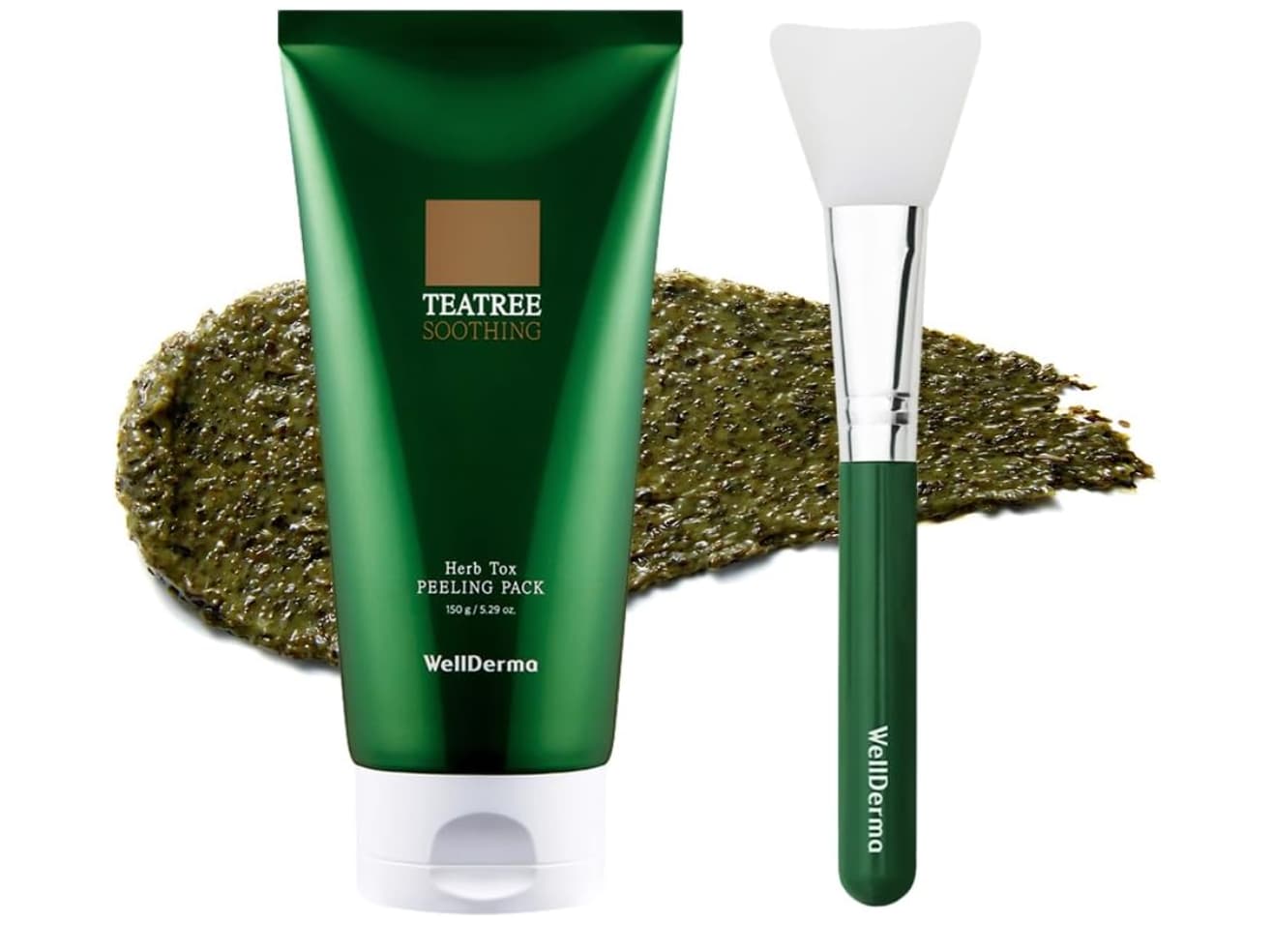 ウェルダーマ ティーツリーハーブピーリング本体とヘラ